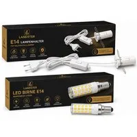 Landster Lampenfassung E14 Ersatzkabel für Salzlampe mit Schalter 1,8 M, Passend für LED oder Glühbirne