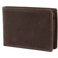bugatti Geldbörse Coin Wallet with Flap 4CC, aus echtem Leder mit RFID-Blocker Schutz