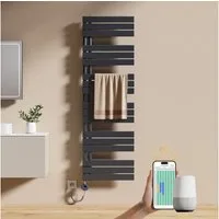 EMKE Elektrischer Badheizkörper WIFI App Steuerung Intelligenter Thermostat Aktualisierte Version, Anthrazit 4 Heizmodi, IPX4, Kindersicherung 400W~1000W