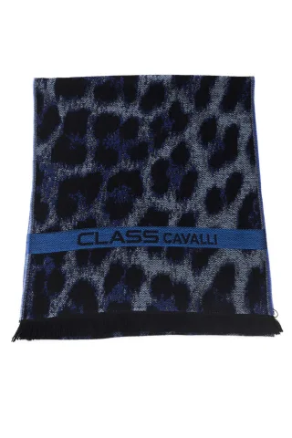 Cavalli Class Herren Blaue Wollschal