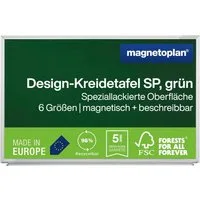magnetoplan® Anzeigetafel Kreidetafel SP - 90x60cm - magnethaftend - Ablageschale - Dunkelgrün (1-St)
