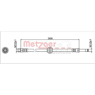 Metzger Bremsschlauch hinten links BMW 5er G30 7er G11