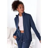 Bench. Loungewear Sweatjacke (1-tlg) mit bestickten Stehkragen, Loungeanzug