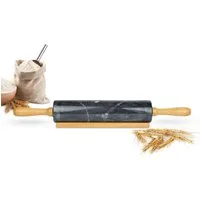Sendez Teigroller aus Marmor mit Ständer 46x6cm Teigrolle Ausroller Nudelrolle 2kg Marmor, (1-tlg)