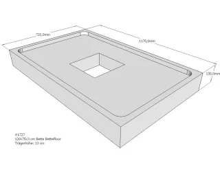 Neuesbad Wannenträger für Bette Floor 1200x750 SD22826