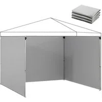 Novzep Pavillonseitenteil 3-teiliges Set Seitenteile mit Reißverschluss für 3 x 3 m Pavillon