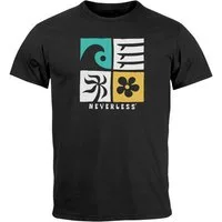 Neverless Print-Shirt Herren T-Shirt Surfing Icons Welle Palme Maritim Männer Fashion mit Print
