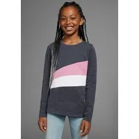 KangaROOS Langarmshirt mit coolem Colourblocking, mit Kangaroos Logo und Stickerei
