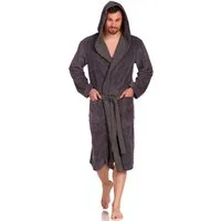 Vossen Bademantel Poppy, ideal für Sauna & Spa, Hotelbademantel, Morgenmantel, Langform, Microfaser-Walkfrottee, Kapuze, Gürtel, Doubleface Optik