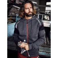 Terrax Workwear Kapuzensweatjacke 61788 Herren Sweatjacke mit Kapuze und reflektierenden Print