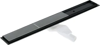 Neuesbad Umkehrbar Duschrinne Schwarz Rost für Fliesen / FULL, Länge 70CM NB1DEKOSN07D1