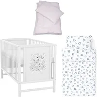 Baby-Delux Komplettbett Babybett Mia Komplettset, 7-tlg., Kinderbett 60x120 cm weiß, Bettset verschiedene Designs