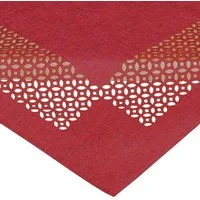 matches21 HOME & HOBBY Tischdecke Tischdecke REA durchbrochene Ornamente Polyester rot 85 x 85 cm (1-tlg), Pflegeleicht & waschbar bei 30 °C