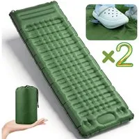 CkeyiN Isomatte Selbstaufblasende Campingmatte für Camping/Outdoor 185*60*10cm, (2-tlg), (für 1 Personen, 1-tlg), Campingmatratze Ultraleicht mit Kissen