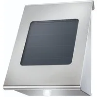 esotec Außen-Wandleuchte Solar Wandleuchte Metall, 3000K, 6500K umschaltbar, Solarmodul 0,2W