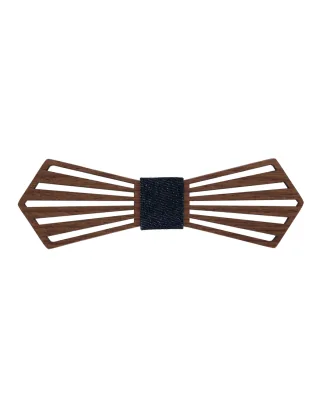 mr. célestin - Fliege aus Holz Paris - Walnut blau/braun - Gr. - OS