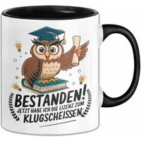 Trendation Tasse Abschluss Tasse Geschenkidee Lizenz Klugscheißen Absolvent