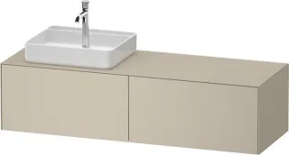 Duravit White Tulip Konsolenwaschtischunterbau wandhängend Taupe Seidenmatt 1300x550x408 mm - WT4864 WT4864L60600010