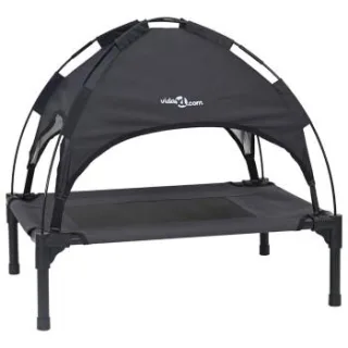 VidaXL Hundebett schwarz 48 cm, 61 cm, 48 cm