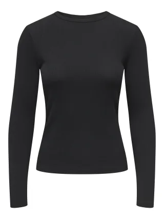 JDY - JDYLUCKY L/S O NECK NEW TOP JRS NOOS Schwarz - Gr. - M