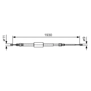 Bosch Handbremsseil hinten Renault Megane 2 1987482011