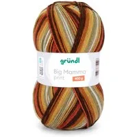 Gründl Wolle 400g Big Mamma Print Großknäuel Strickgarn Häkelwolle, 1040,00 m (Wolle zum Stricken und Häkeln, Strickwolle Handarbeitsgarn, Handstrickgarn), Wolle ohne Schurwolle