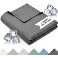 Blumtal Microfaserbettdecke Kühldecke Sommerdecke Bambus, selbstkühlende Decke, OEKO-TEX zertifizierte kühlende Decke für Sofa, Sommer & Reisen