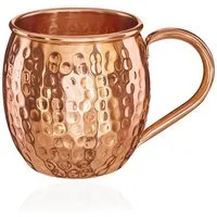 NKlaus Becher 140g Kupferbecher reines Kupfer 100% Ayuverda Kupfertasse Oval Moscow, Kupfer