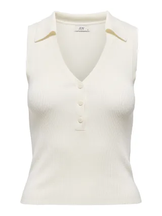 JDY - JDYNANNA S/L COLLAR TOP KNT Cloud Dancer - Gr. - M