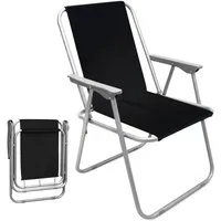 Spetebo Klappstuhl Camping Stuhl mit Armlehnen belastbar bis 100 kg (75 cm x 52 cm x 44 cm, 1 St), Leichtes Gewicht von nur 1,8 kg