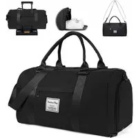 Forrlite Reisetasche Sporttasche wasserdicht Handgepäck-Taschen mit Nassfach & Schuhfach (35L großes Fassungsvermögen, verstellbaren Schultergurten Fitnesstasche, Wasserdicht, Atmungsaktiv, Abriebfest), Travel Gym Tasche Fitnesstasche mit Schultergur