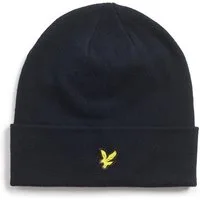 Lyle & Scott Beanie Mütze Lyle&Scott Cotton Merino Beanie breiter Umschlag
