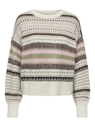 ONLY - ONLARIANNE L/S PULLOVER KNT NOOS Pumice Stone - Gr. - XL