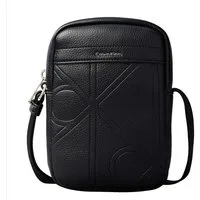 Calvin Klein Umhängetasche EMBLEM AOP EMBOSS SLIM REPORTER, Schultertasche, Mini Bag mit CK-Logoschriftzug