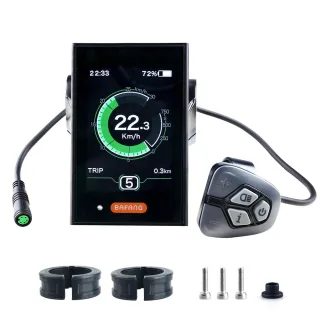 [EU Direct] Varstrom DPC18 Display 0-5 PAS 3.5inch Full Color LCD Screen for UART Protocol 5PIN Female Round BAFANG Moto