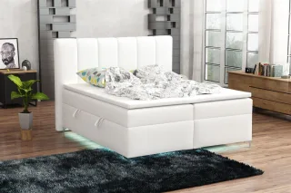 Boxspringbett Schlafzimmerbett ANGEL 200x200cm inkl.Bettkasten/ LED