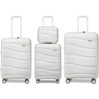 KONO Kofferset 4-teiliges Reisekoffer-Set mit Beautycase, (4 tlg)