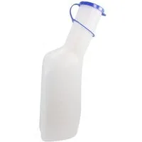 AMPri Urin-Flasche für Männer mit Deckel und Graduierung, autoklavierbar bis 90°C, Flasche aus PE