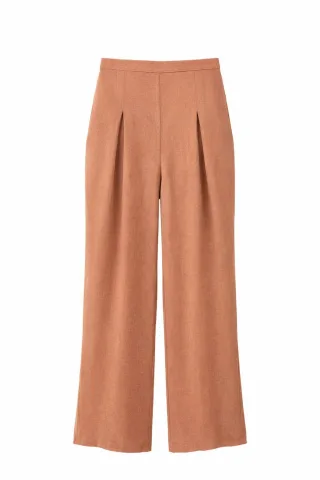 Damen Hoch-taillierte Weite Crepe-Hosen
