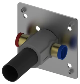 Keuco Multiplex Ab- und Überlaufset 59930, Schwarzchrom gebürstet, 59930130075 59930130075