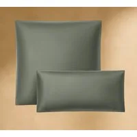 Seralino Kissenbezüge Mako Satin Kissenbezug (100% Bio Baumwolle) weich, hautfreundlich, (2 Stück), Fairtrade/ GOTS zertifizierte uni Kissenhülle mit Reißverschluss