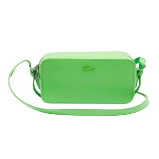 Lacoste - "Chantaco" Schultertasche für Damen , Kuh Leder (Grün)