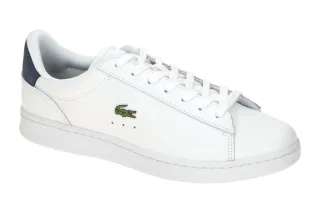 Lacoste Sneakers Herren CARNABY SET 224 Wei?/Navy Glattleder Velourleder Textil