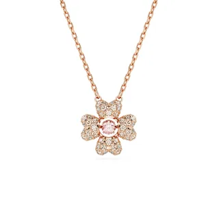 Swarovski 'Idyllia' Damen Halskette aus goldplattiertem Metall - Rose 5674211