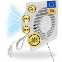 TronicXL Wandventilator 230V Badlüfter Schalter IPX4 125mm Lüfter Ventilator Einbau Bad WC