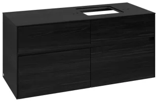 Villeroy & Boch Waschtischunterschrank Collaro C13000 1200x548x500mm 4 Ausz. Waschtisch re Black Oak C13000AB