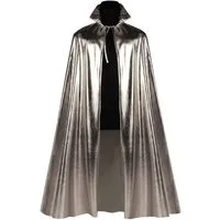 thetru Kostüm Silberner Metallic Umhang zum Kostüm, 130 cm