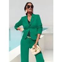 MADELEINE Kurzblazer Taillierter Jerseyblazer, Viskose Unifarbenes Design mit klassischem Reverskragen