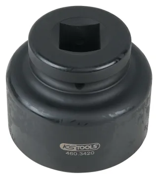 KS Tools 1" Achsmuttern-Schlüssel, 8-kant, kurz, SW 75 mm - 460.3420