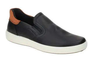 Ecco 470834 SOFT 7 MENS Slip On V2 Herrenschuhe Schwarz Glattleder-flexible G...
